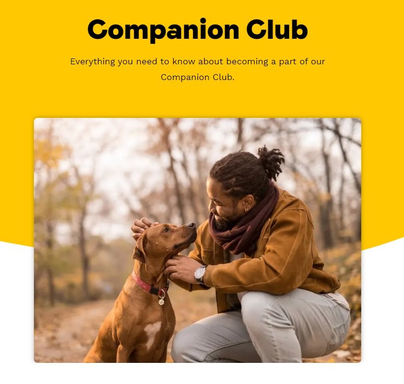 A promotional graphic for a Companion Club membership scheme